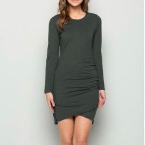 Elegant Dark Green Mini Dress